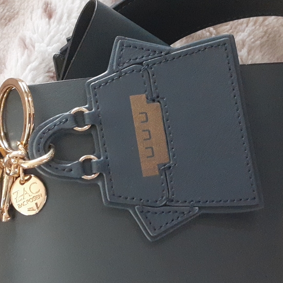 ZAC Zac Posen Eartha Satchel w/Floral Strap+Bag Charm/Keychain+Extra strap - Picture 4 of 10